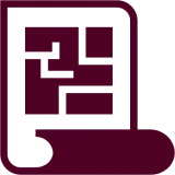 Geometric maroon pattern on black background